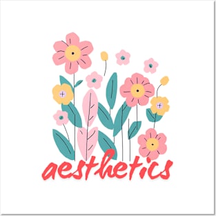 aeshetic flowers Posters and Art